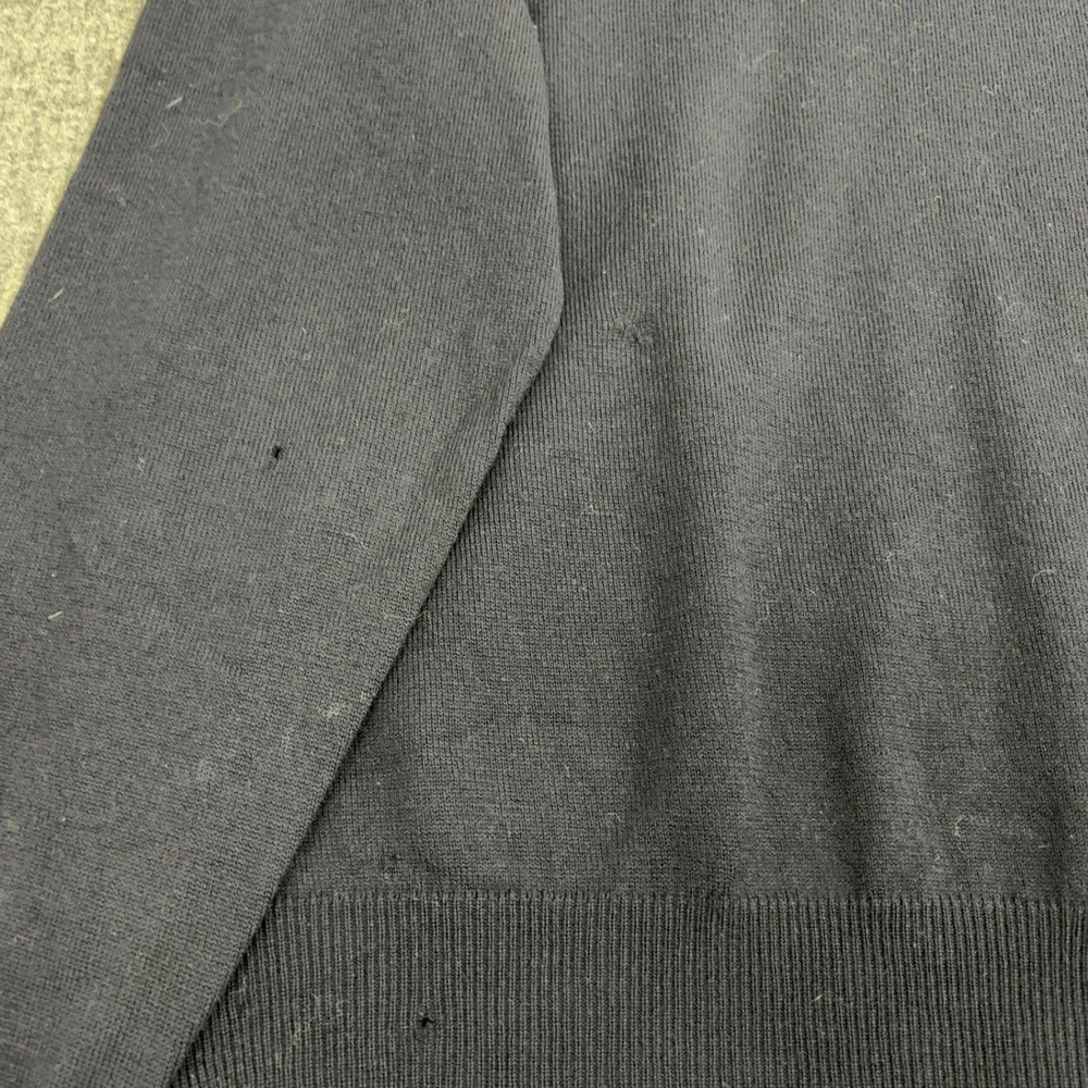 Brooks Brothers Sweater Mens L‎ Navy Blue Merino Wool V Neck Pullover Classic